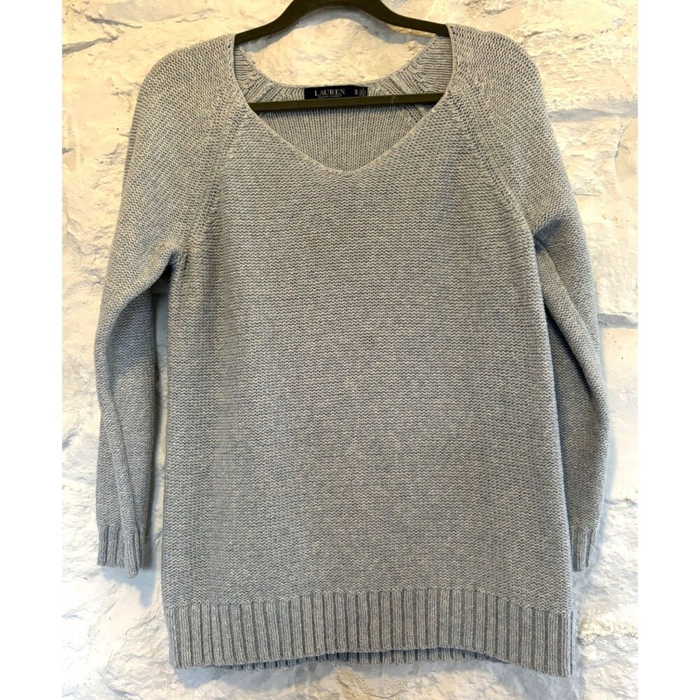Lauren Ralph Lauren V-Neck Sweater Classic Preppy Knit Capsule Wardrobe XL